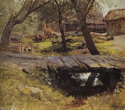 Isaac Levitan Bridge. Savvinskaya sloboda. oil painting picture